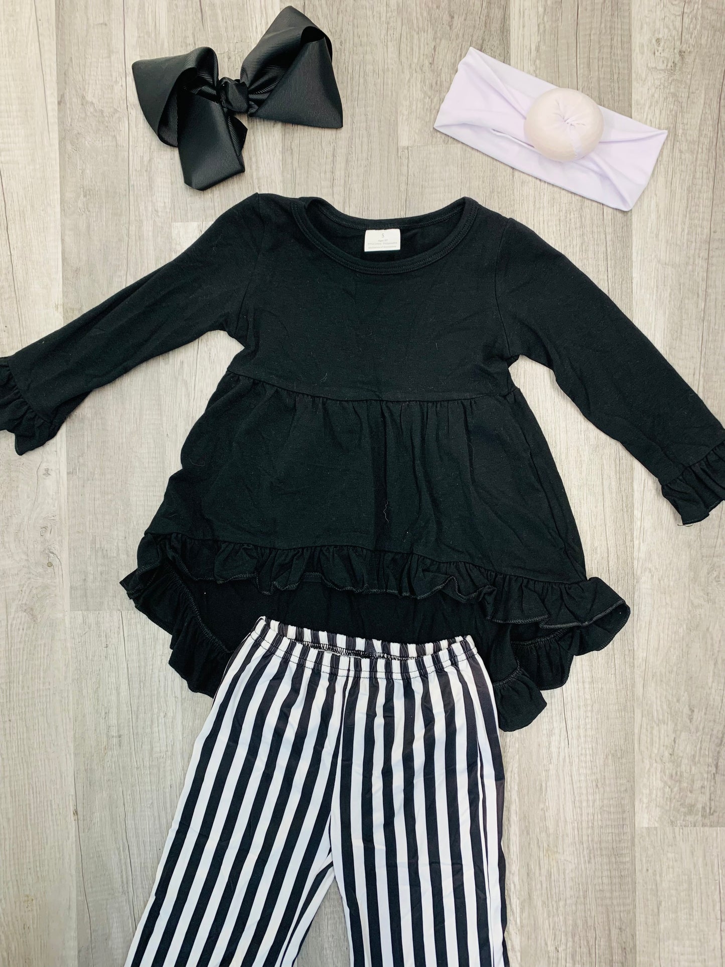 Black and White Ruffle Outfit