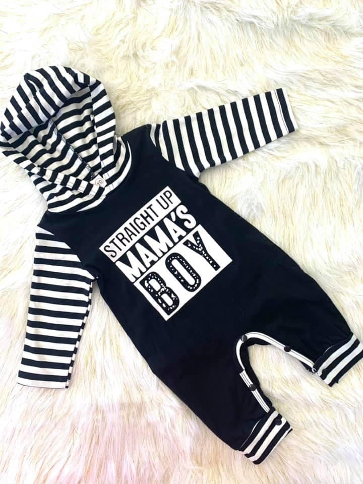 Straight up Mommas Boy Romper