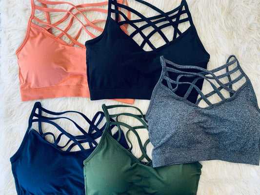 S/M Solid Bralettes