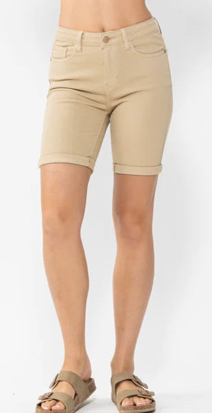 Khaki Bermuda Mid Rise JB Shorts