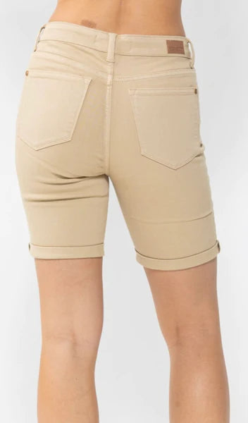 Khaki Bermuda Mid Rise JB Shorts