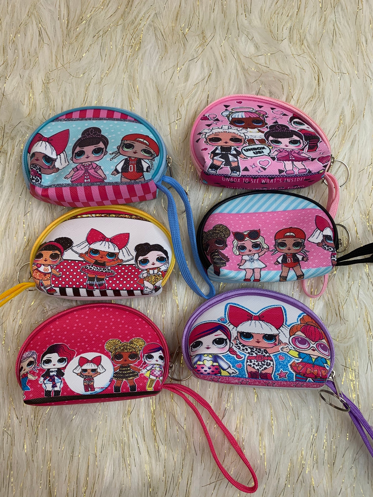 Doll coin purse wristlets