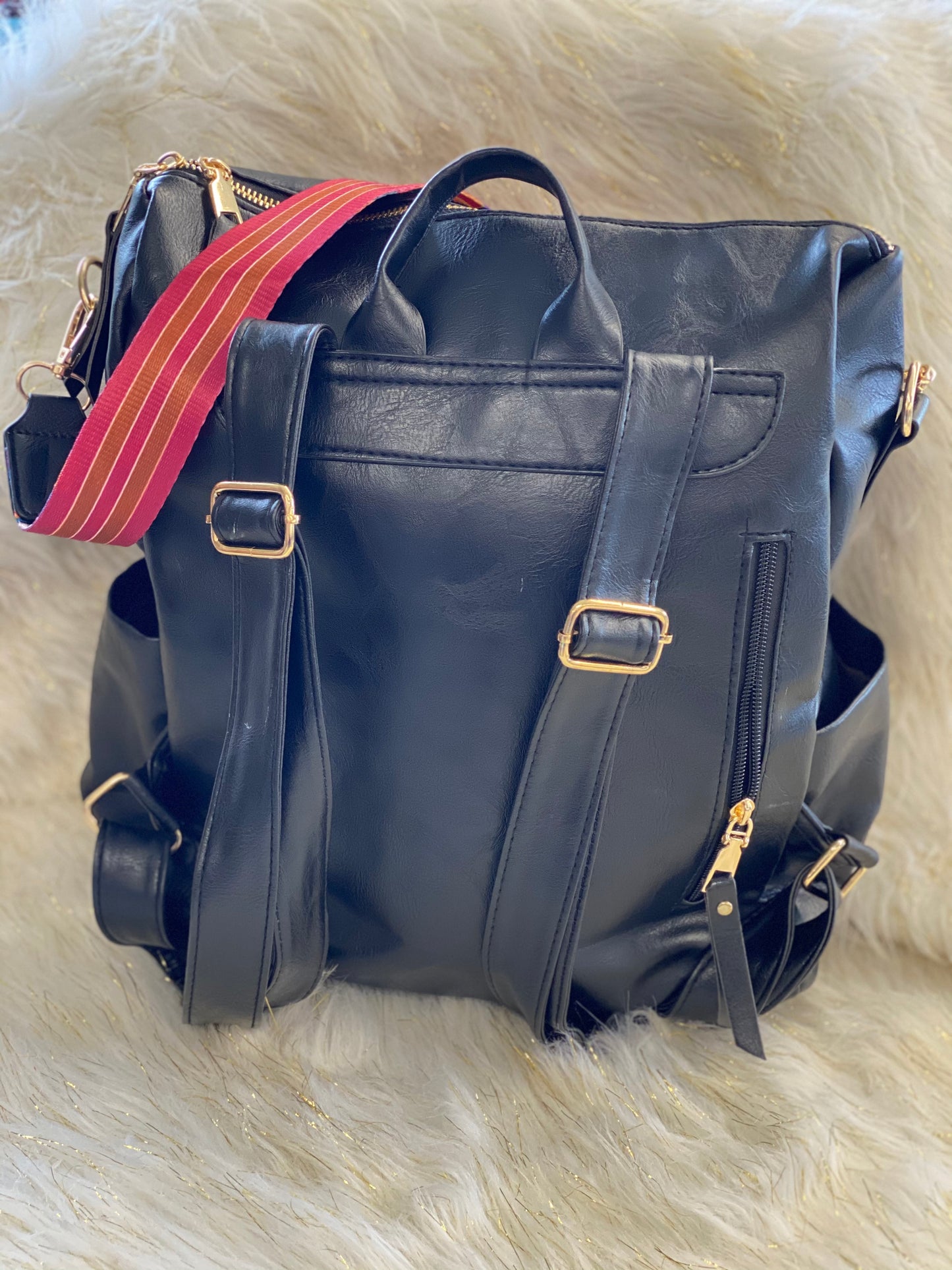 Large Back Pack Purse~ Black