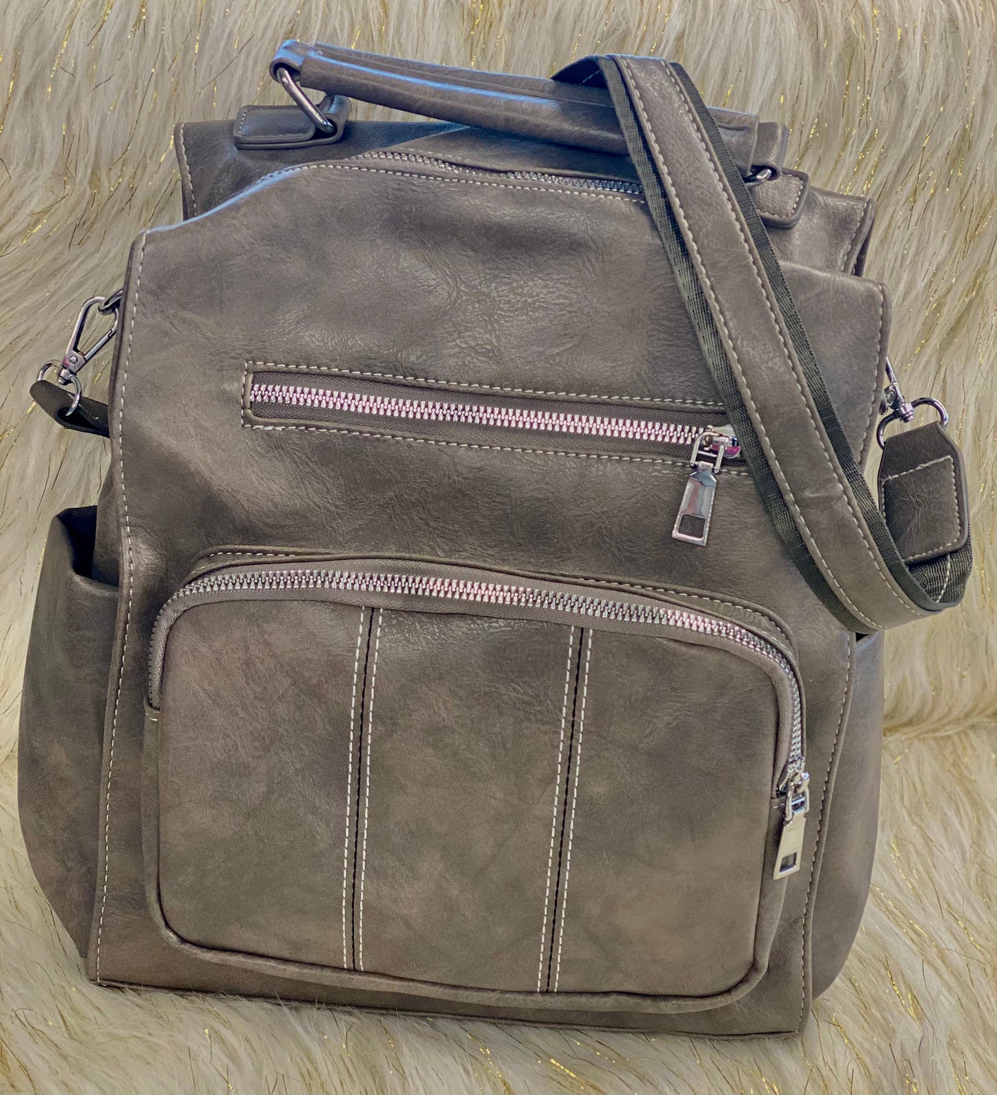 Medium Back Pack Purse~ Gray