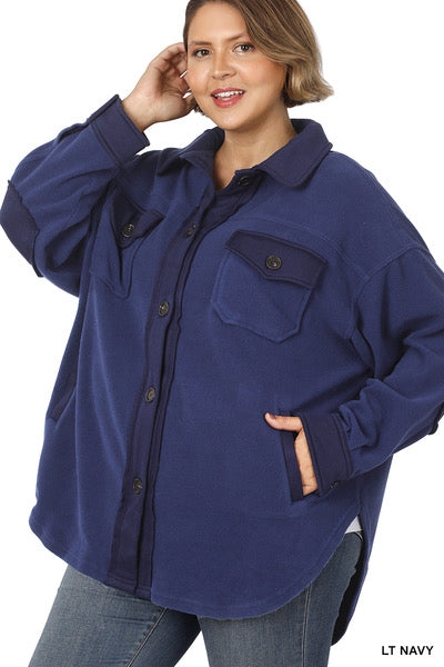 Oversized shacket