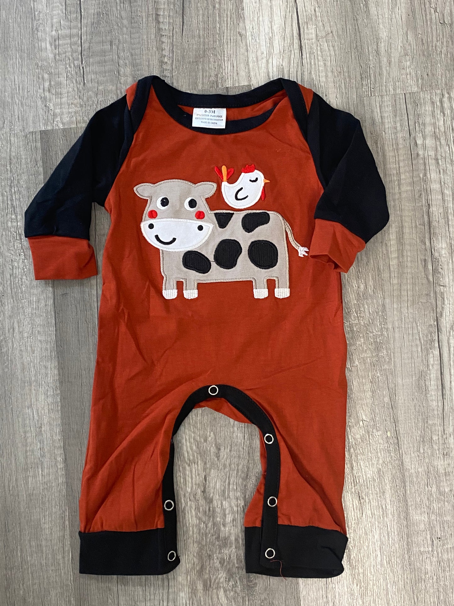 Unisex Cow Romper