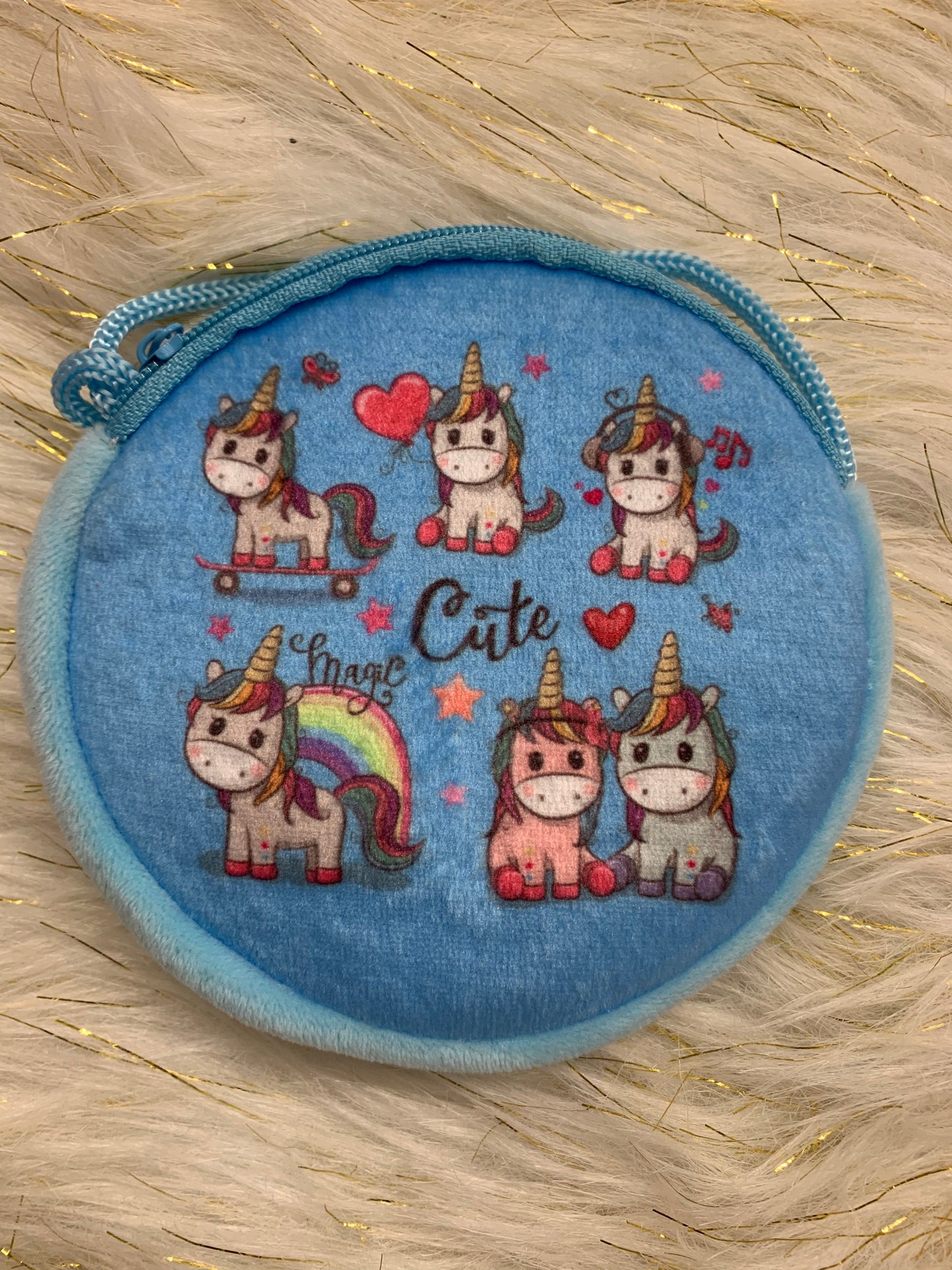 Round Unicorn Crossbody Purses