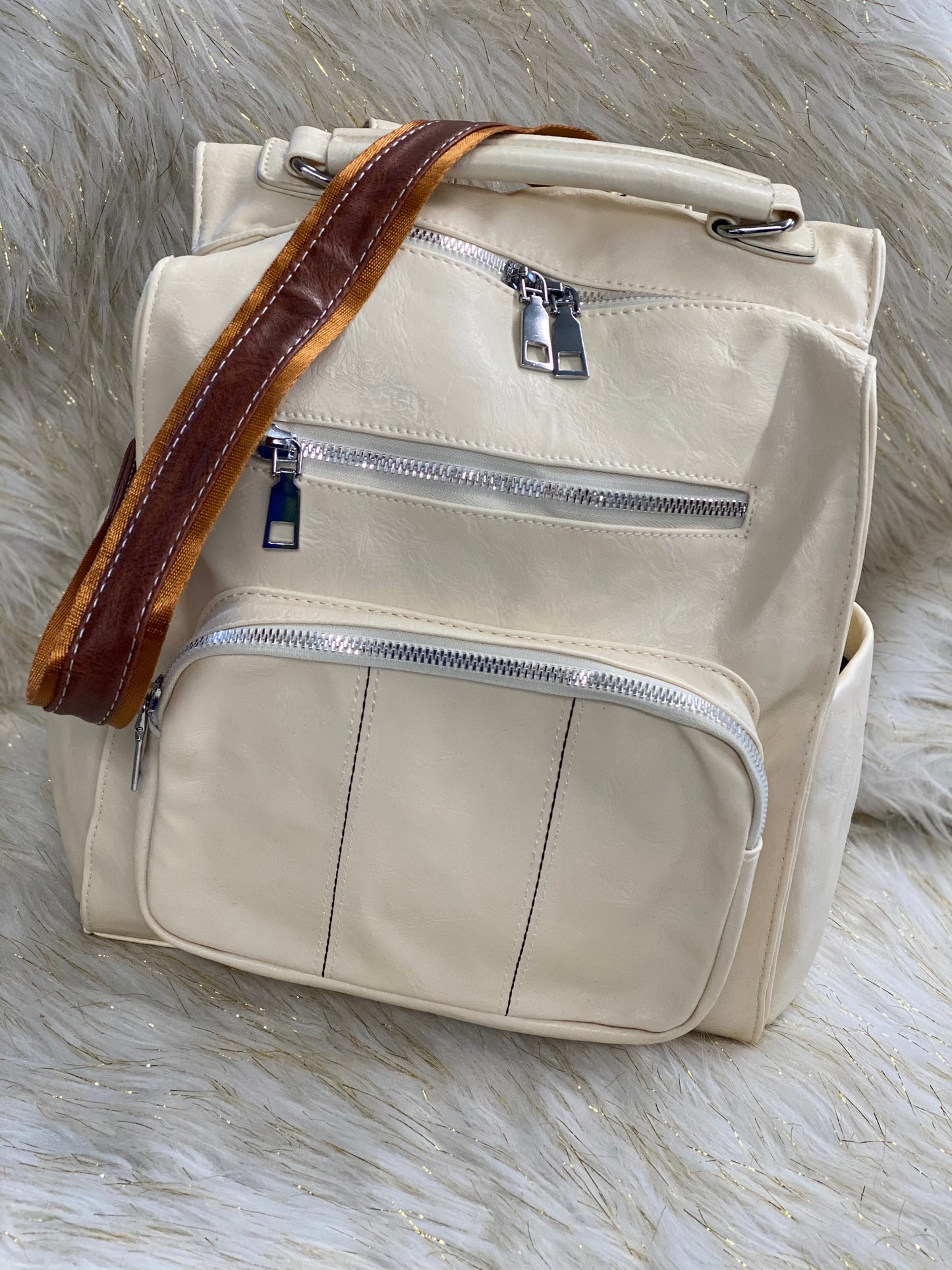 Medium Back Pack Purse~ Ivory