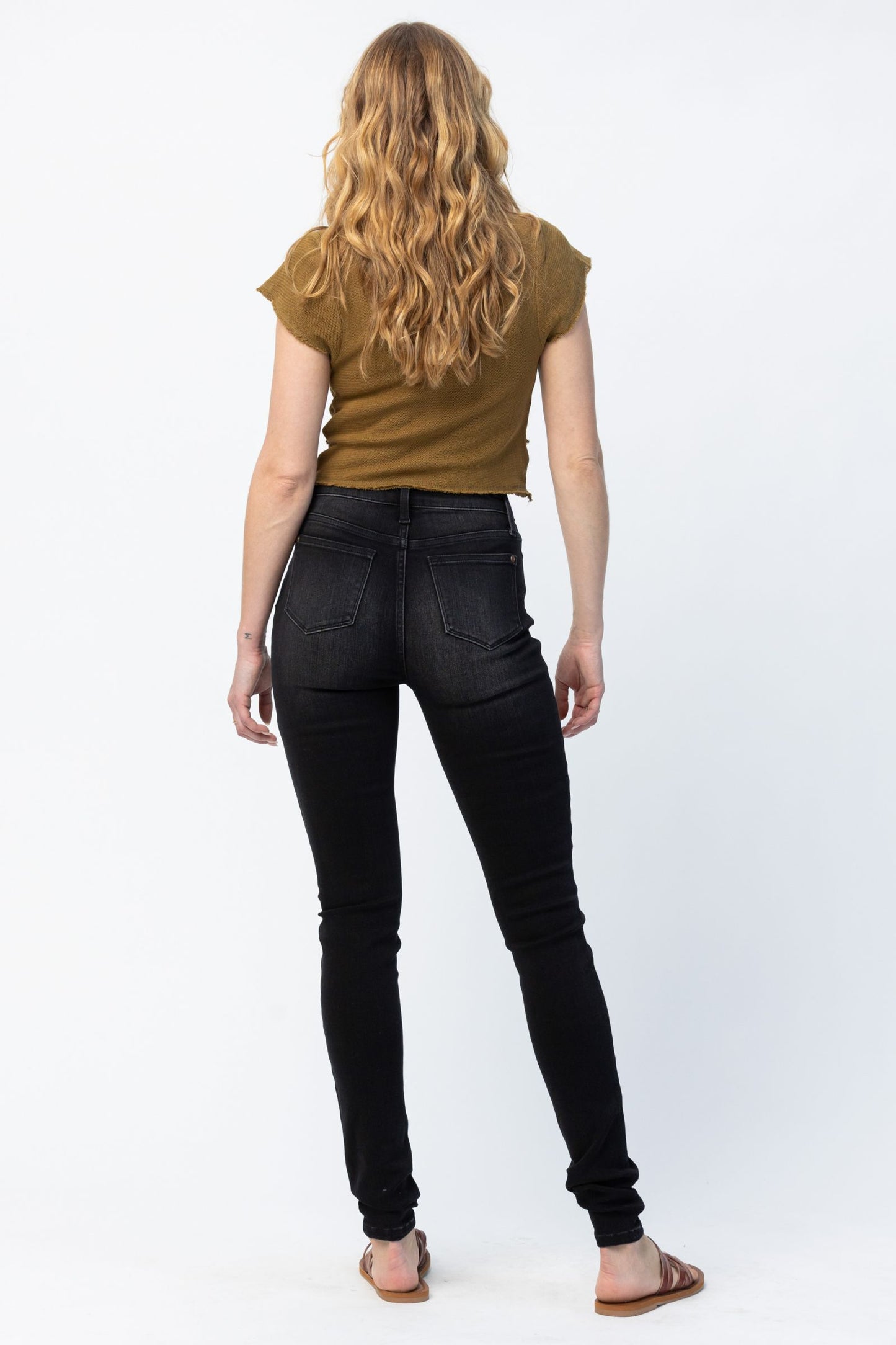 Black Judy’s light acid wash skinny for