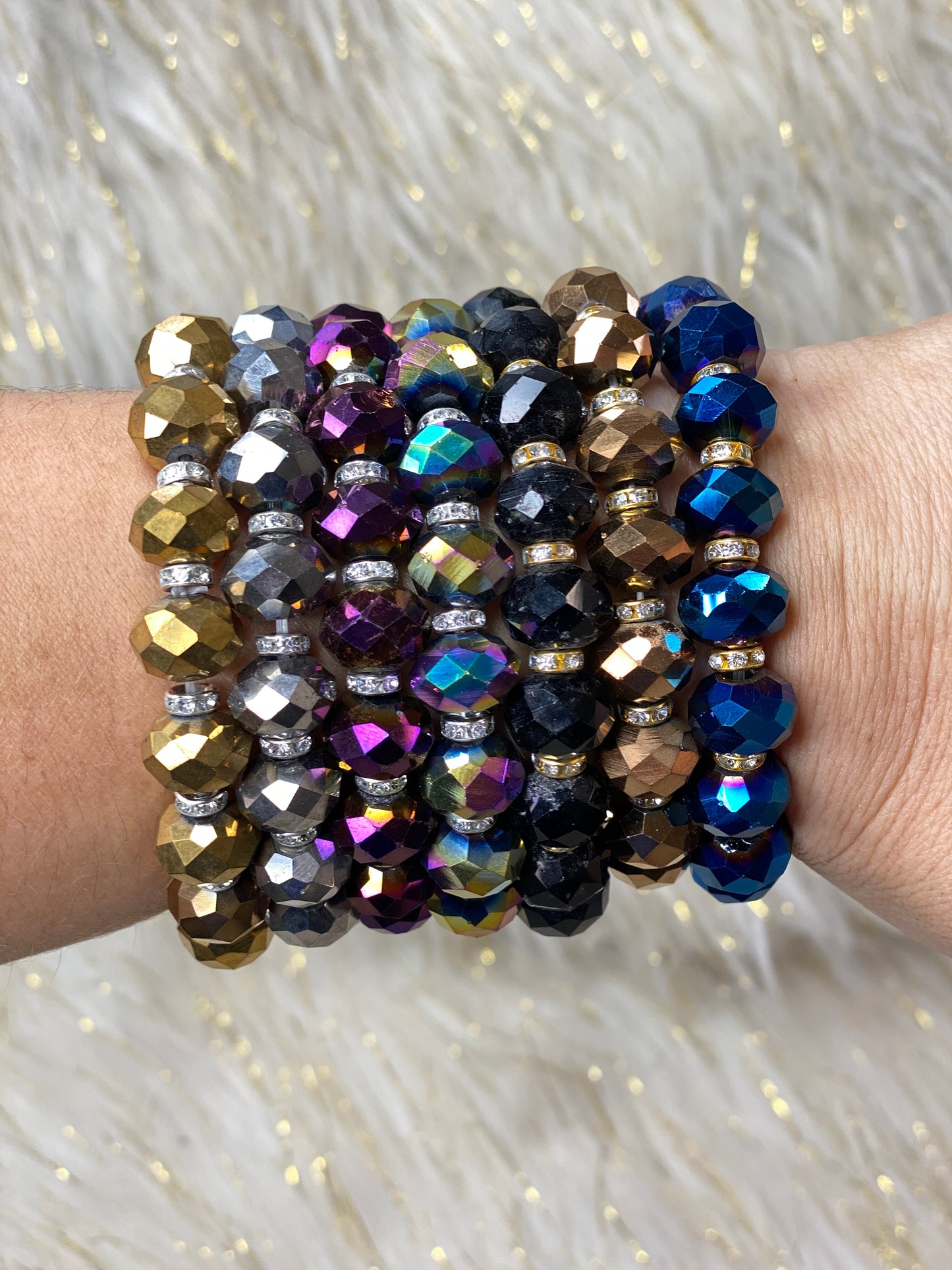 Elegant Glass Bead Bracelets