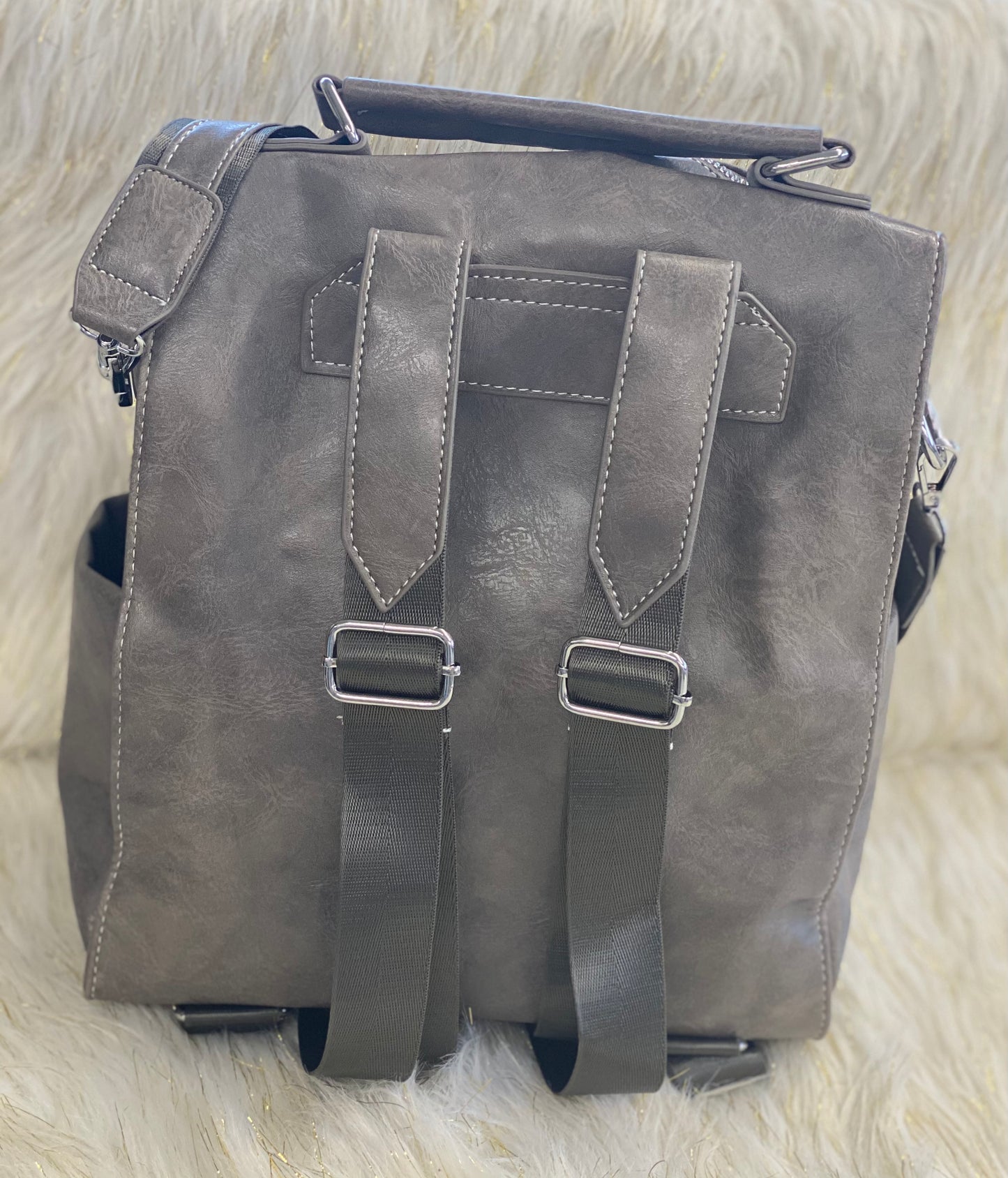 Medium Back Pack Purse~ Gray