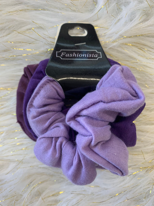 Purple Scrunchie Trio