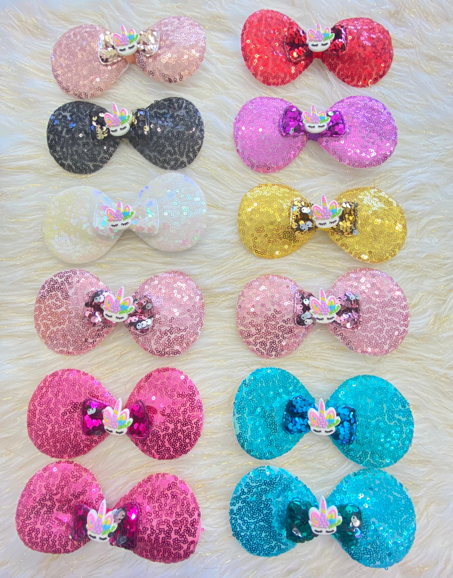 Unicorn sequins Bows