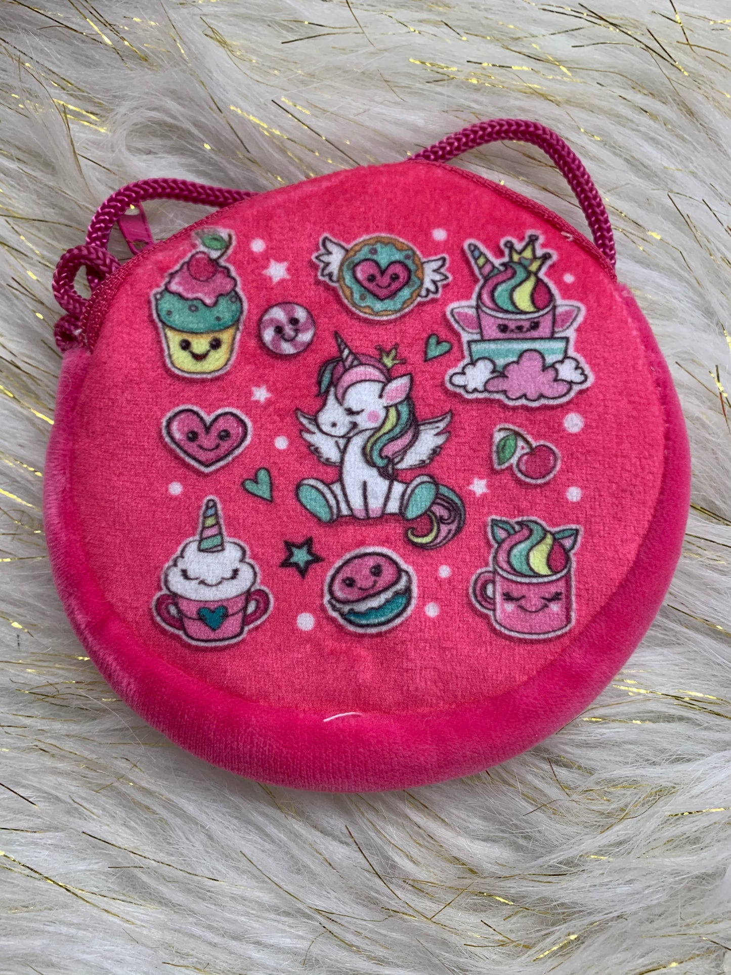 Round Unicorn Crossbody Purses