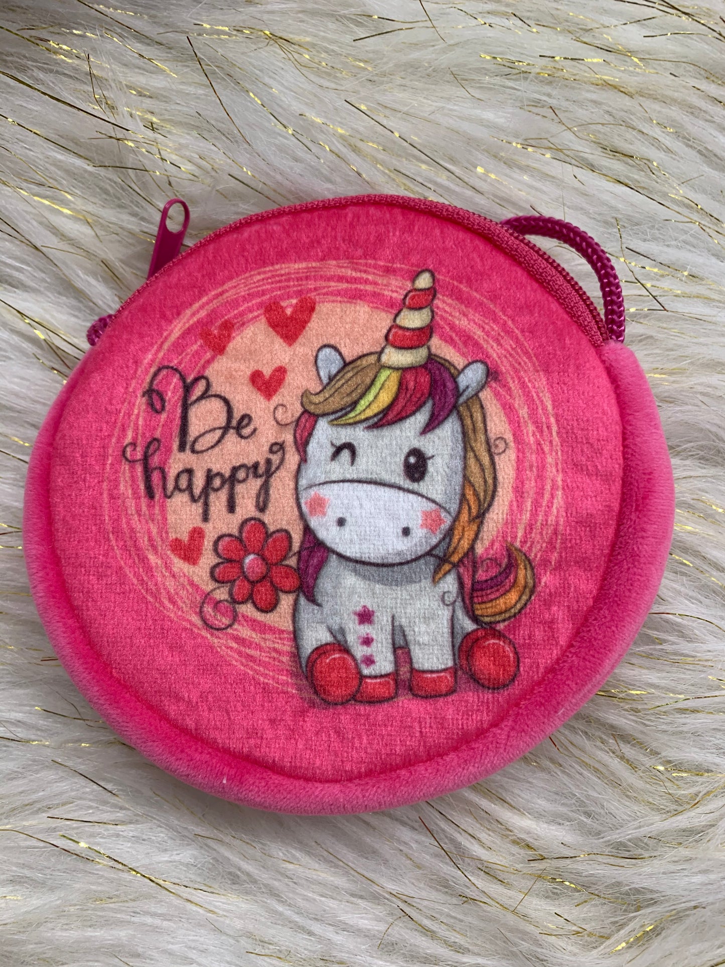 Round Unicorn Crossbody Purses