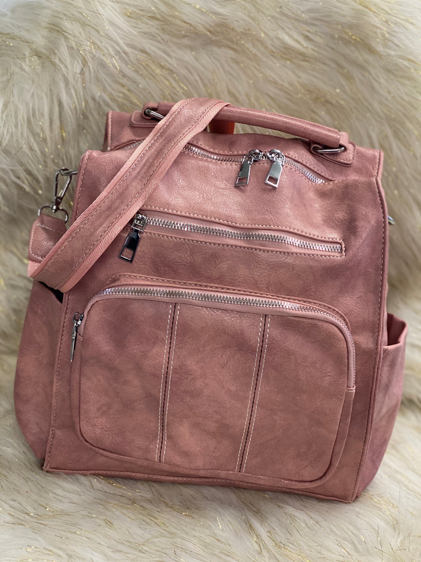 Medium Back Pack Purse~ Blush