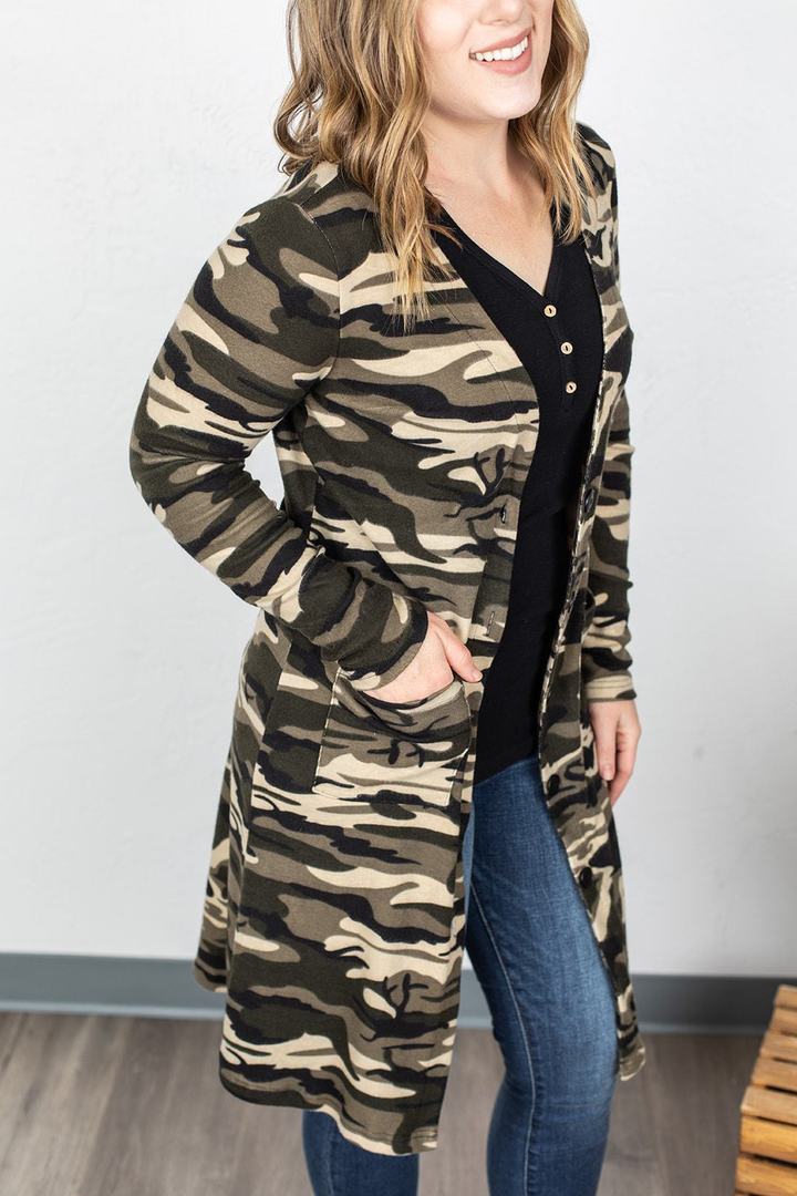 Michelle Mae Colbie Camo Cardigan