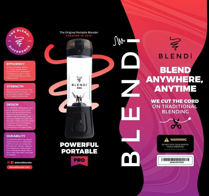 Blendi Pro+ 17 Ounce Portable Blender - Purple
