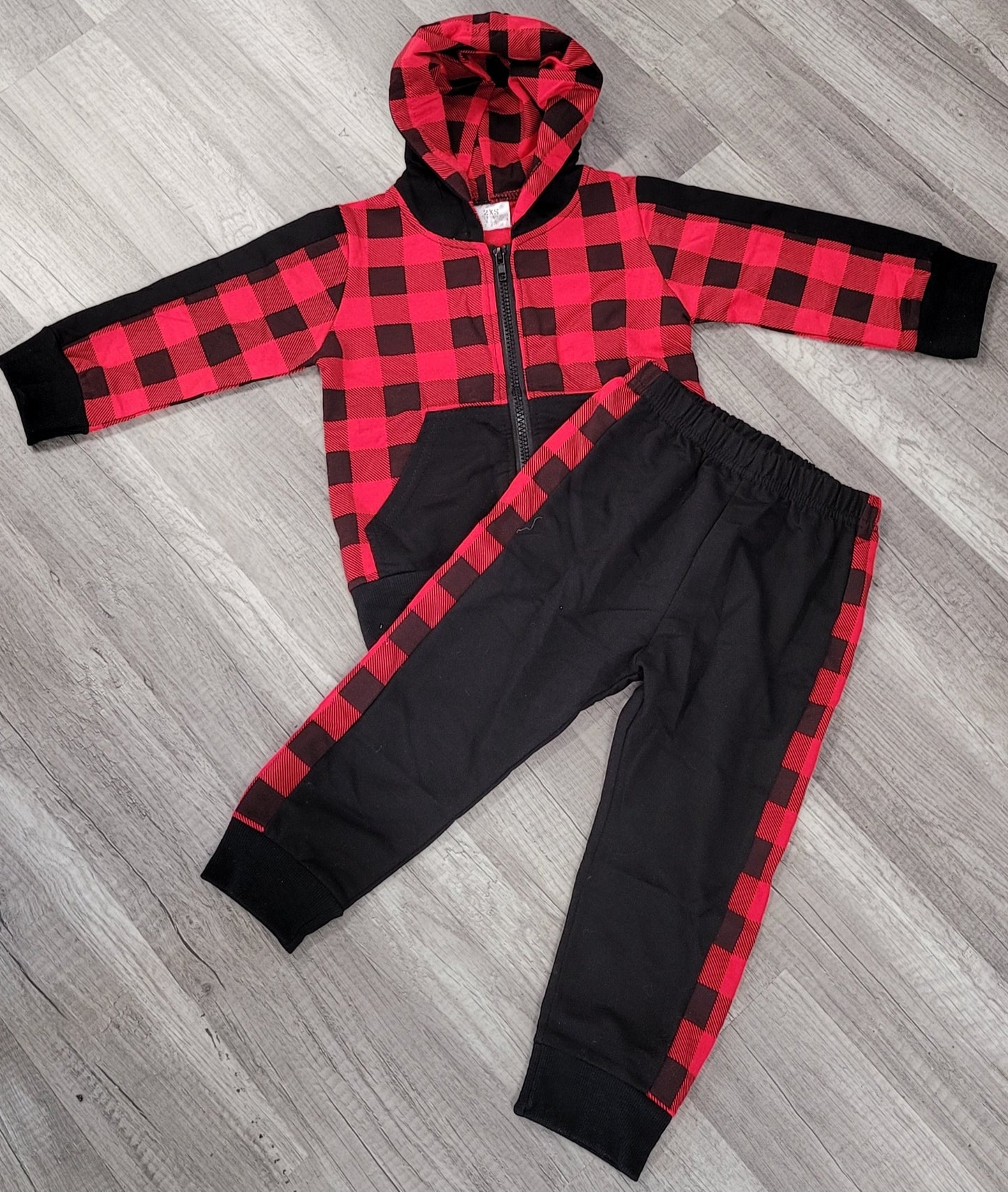 Plaid Jogger suit