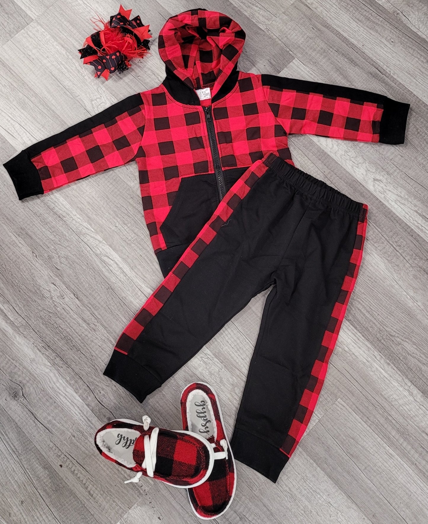 Plaid Jogger suit